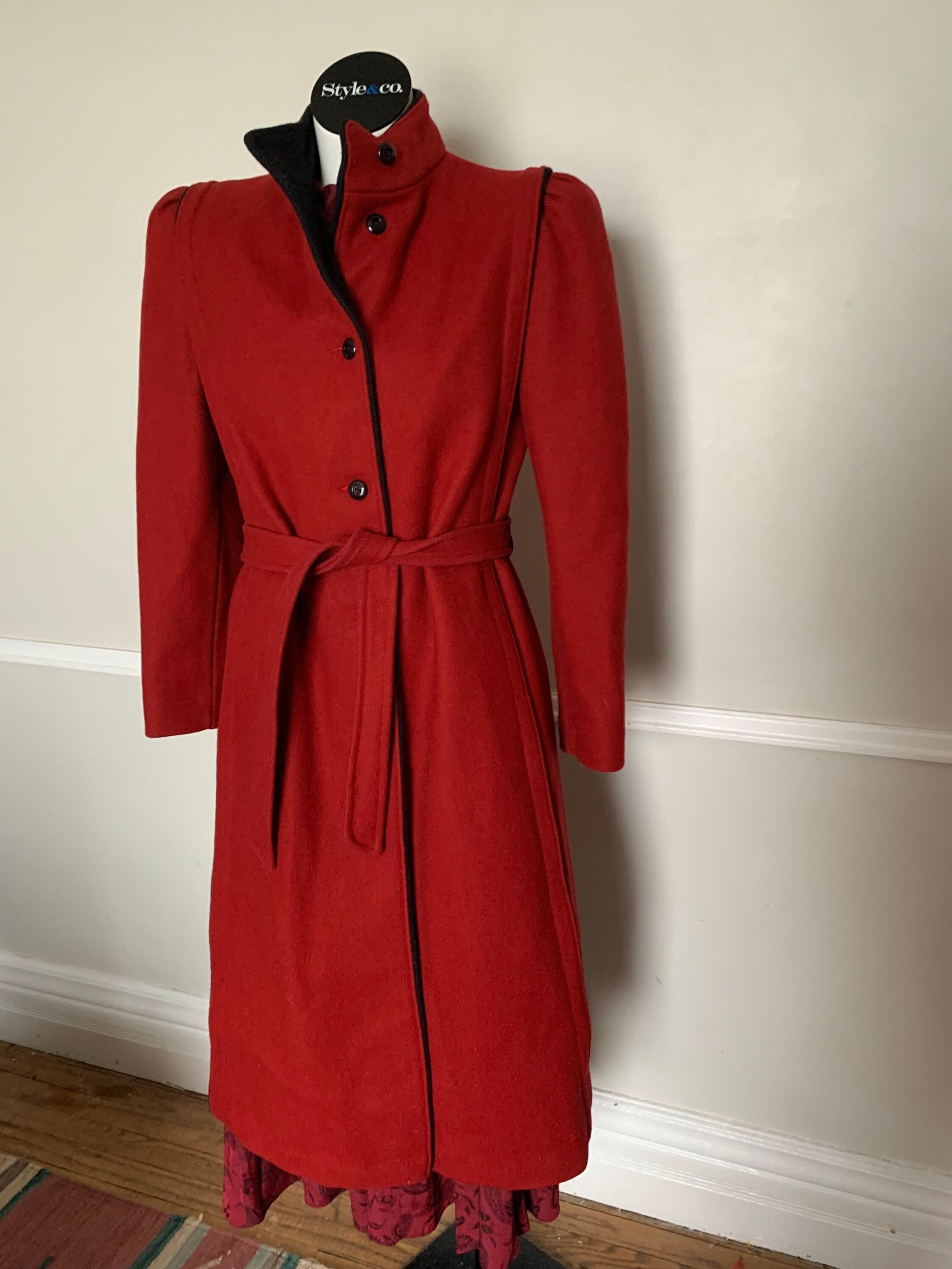 Belted Wool Coat - Etsy