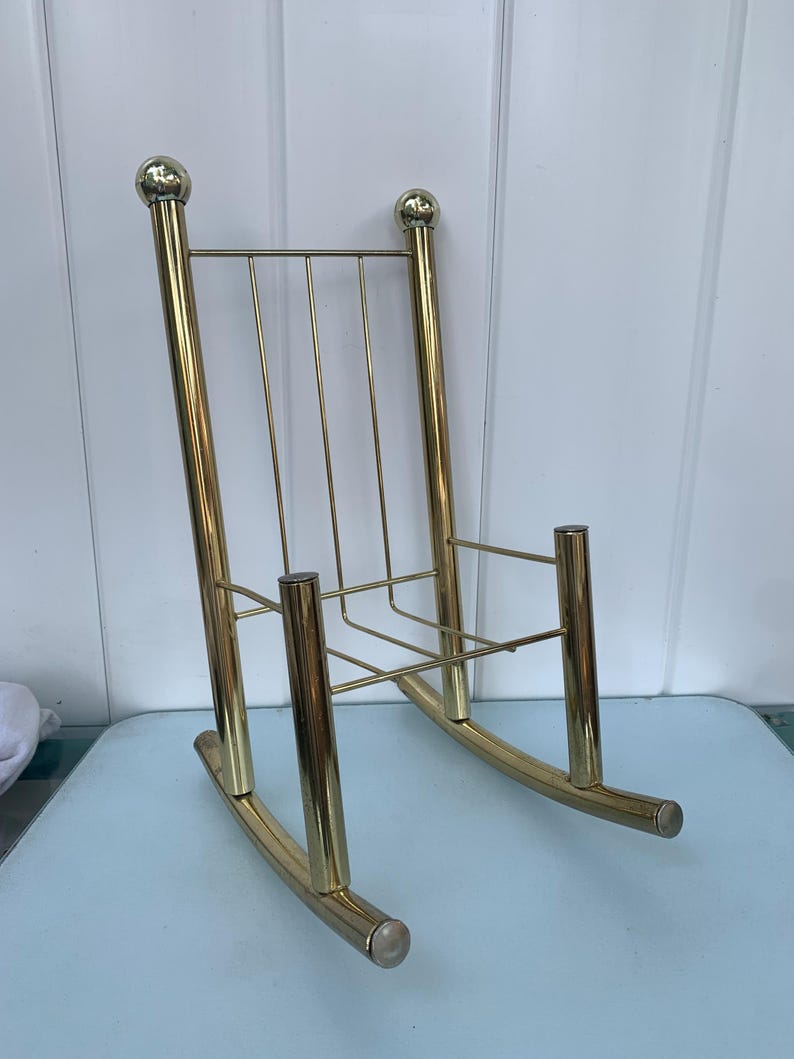 Retro Medium Doll Brass Rocking Chair - Etsy