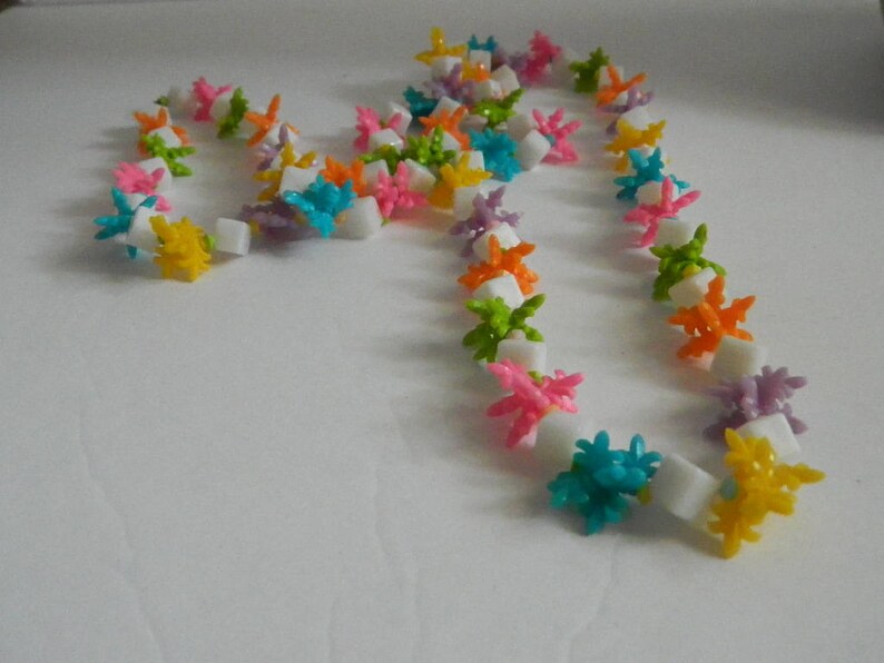 Vintage 1960s Extra Long Colourful Bead Necklace