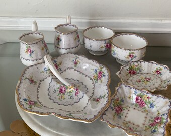 Vintage  Set Assorted Royal Albert Petit Point China Dishes Made in England