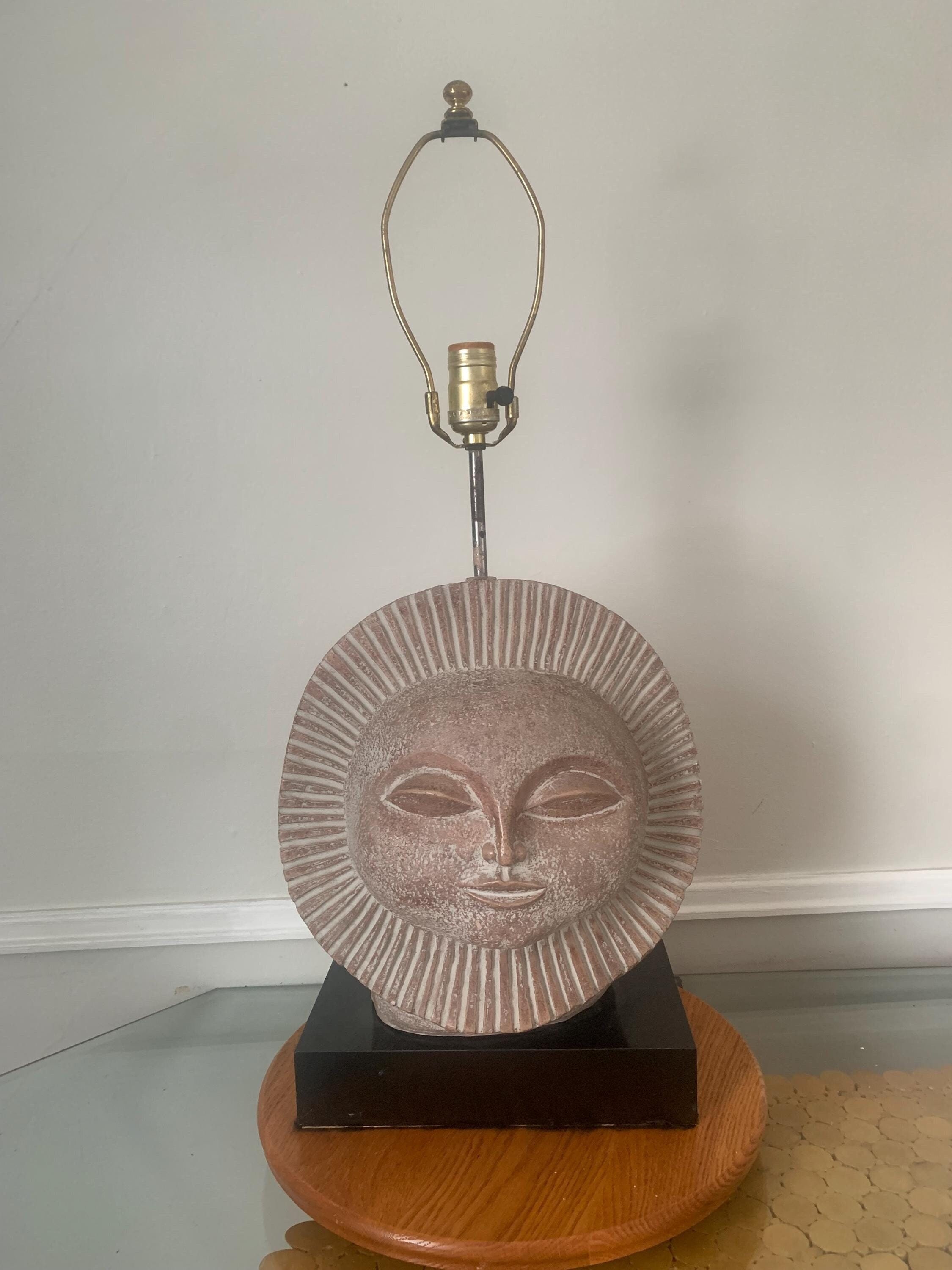 Rare Austin Productions Sun Face Lamp, Paul Bellardo Sun Face