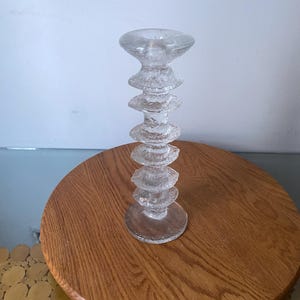MCM Scandinavian Iittala Festivo 6 Ring Crystal Candle Designed by
