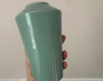 Vintage Medium Light Jade Green Art Deco Ceramic Vase Made in W Germany 507-18