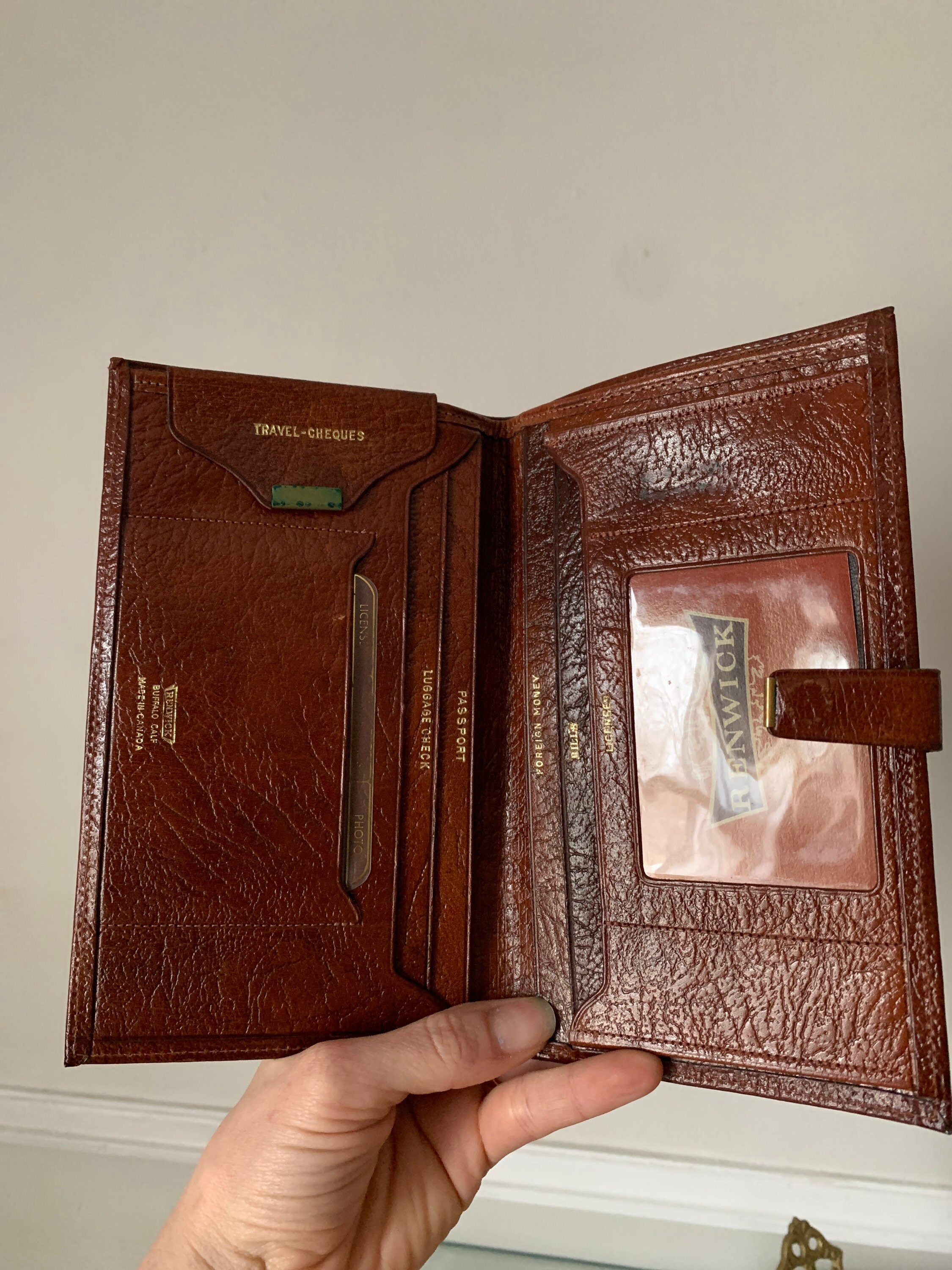 Quality Calf Antique BROWN Leather Passport 