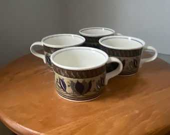 Set of 4 Retro Mikasa Intaglio Arabella Cups