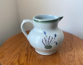 Vintage Hand Painted Buchan Stoneware Thistleware Portobello Small Pitcher Made in Scotland