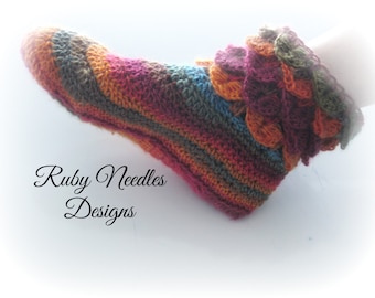 Crochet PATTERN - Adult Crocodile Boot; Men; Woman; Slippers; Pattern; Crochet; Download; Gift; Crocodile; Comfortable; Comfy; Soft