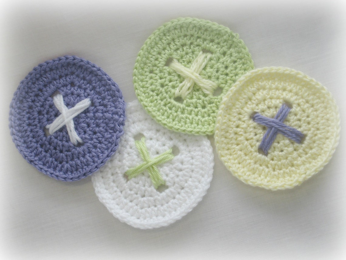 Crochet PATTERN - Cute as A Button Coaster *crochet Pattern* - Etsy