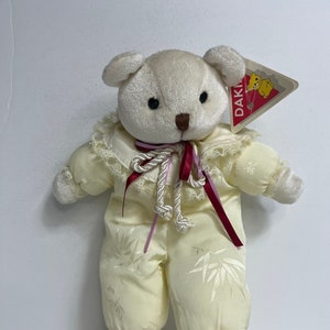 Vintage 1991 Dakin Sweet Dreams Softies Plush Bear with tag Puffy Body