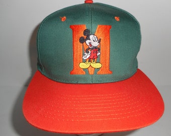 Vintage Disney Mickey Mouse Snapback Cap Hat