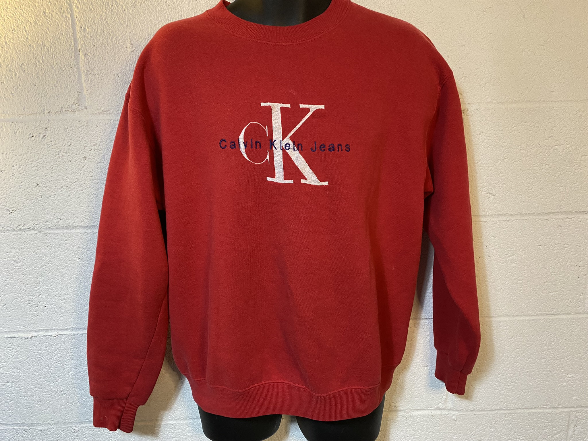 Calvin klein jeans red sweatshirt deals
