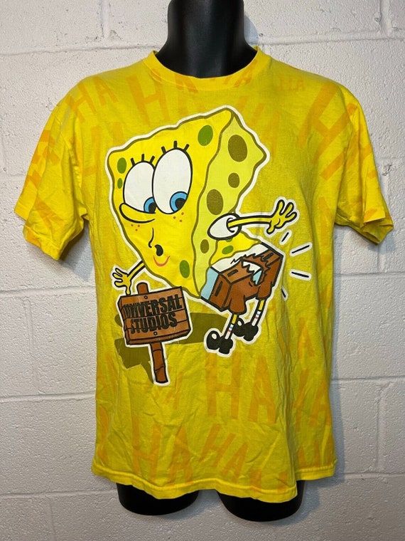 Vintage Universal Studios Spongebob Ha Ha Allover… - image 1