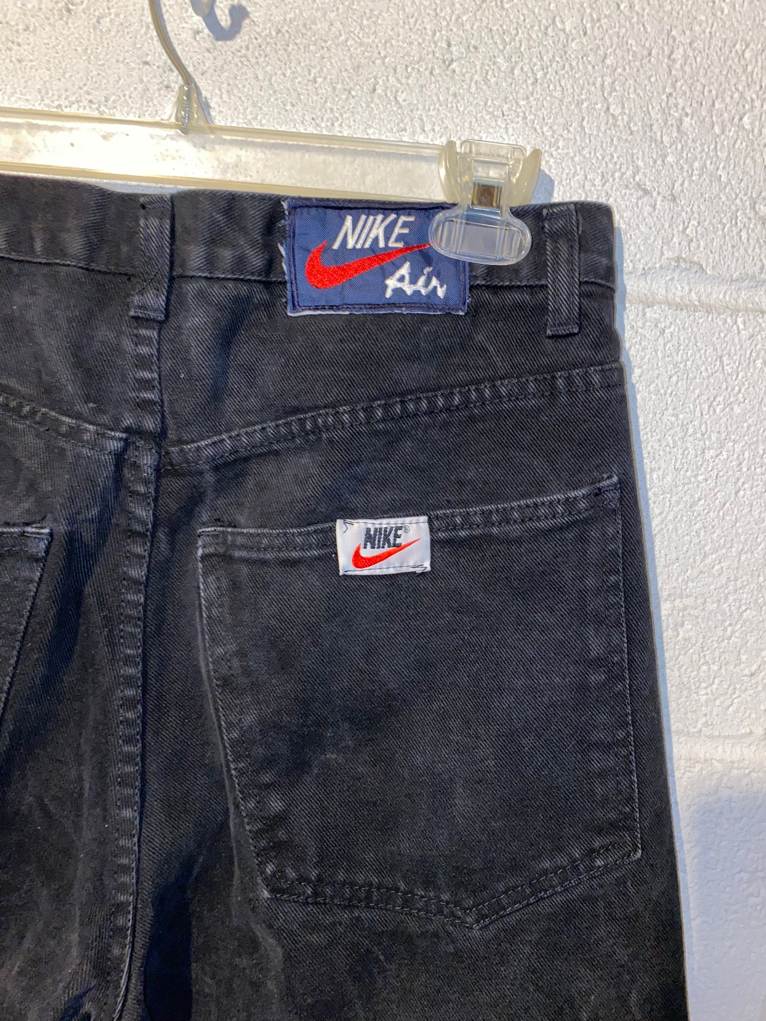 Cambiable Cien años mezcla Vintage 80s 90s Bootleg Nike Black Jeans 32x32 - Etsy
