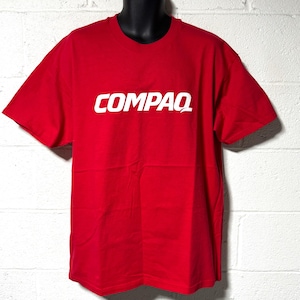 Vintage Compaq Logo T Shirt 90s Tech Computer Promo Red XL USA