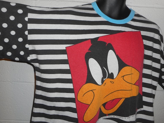 Vintage 90s 1993 Looney Tunes Daffy Duck Cropped … - image 2