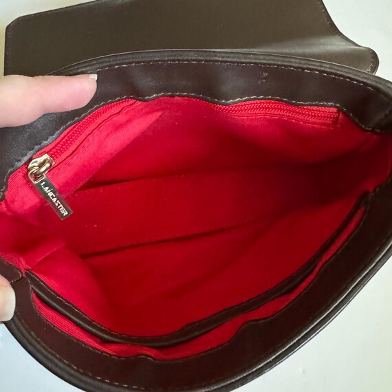 Vintage Lancaster Brown Leather Python Snakeskin … - image 7