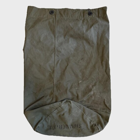 Vietnam War Era US Military Duffel Sea Bag Canvas OD Green Named