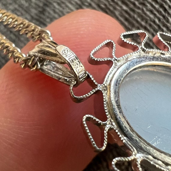 Vintage 925 Sterling Silver Light Blue Moonstone … - image 5