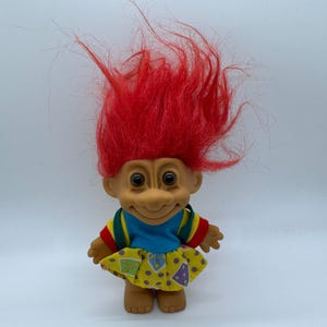Vintage Russ School Student Girl With Backpack Troll 5”