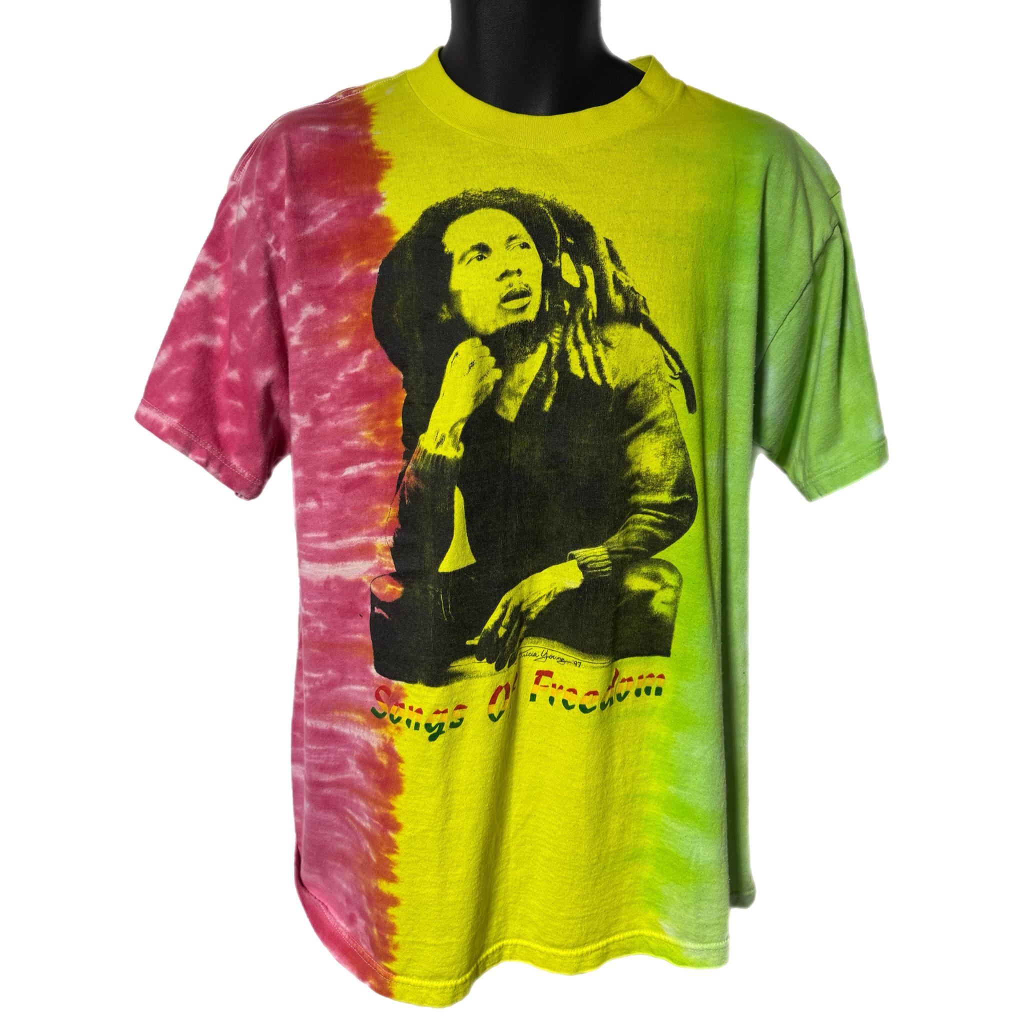 Vintage Bob Marley Songs of Freedom Tie Dye 1997 Tee T-shirt XL