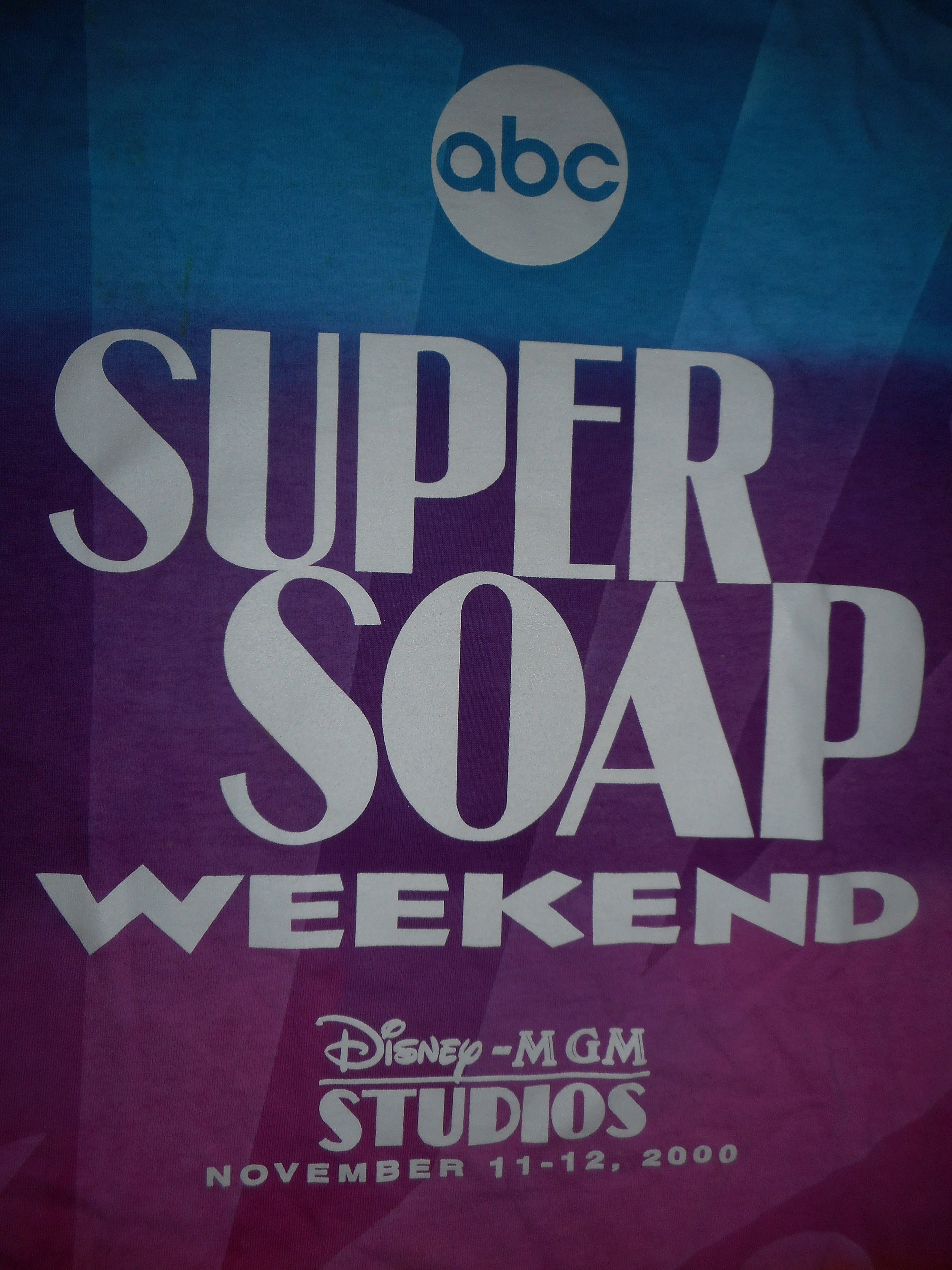 Vintage 2000 Disney World MGM Studios Super Soap Weekend