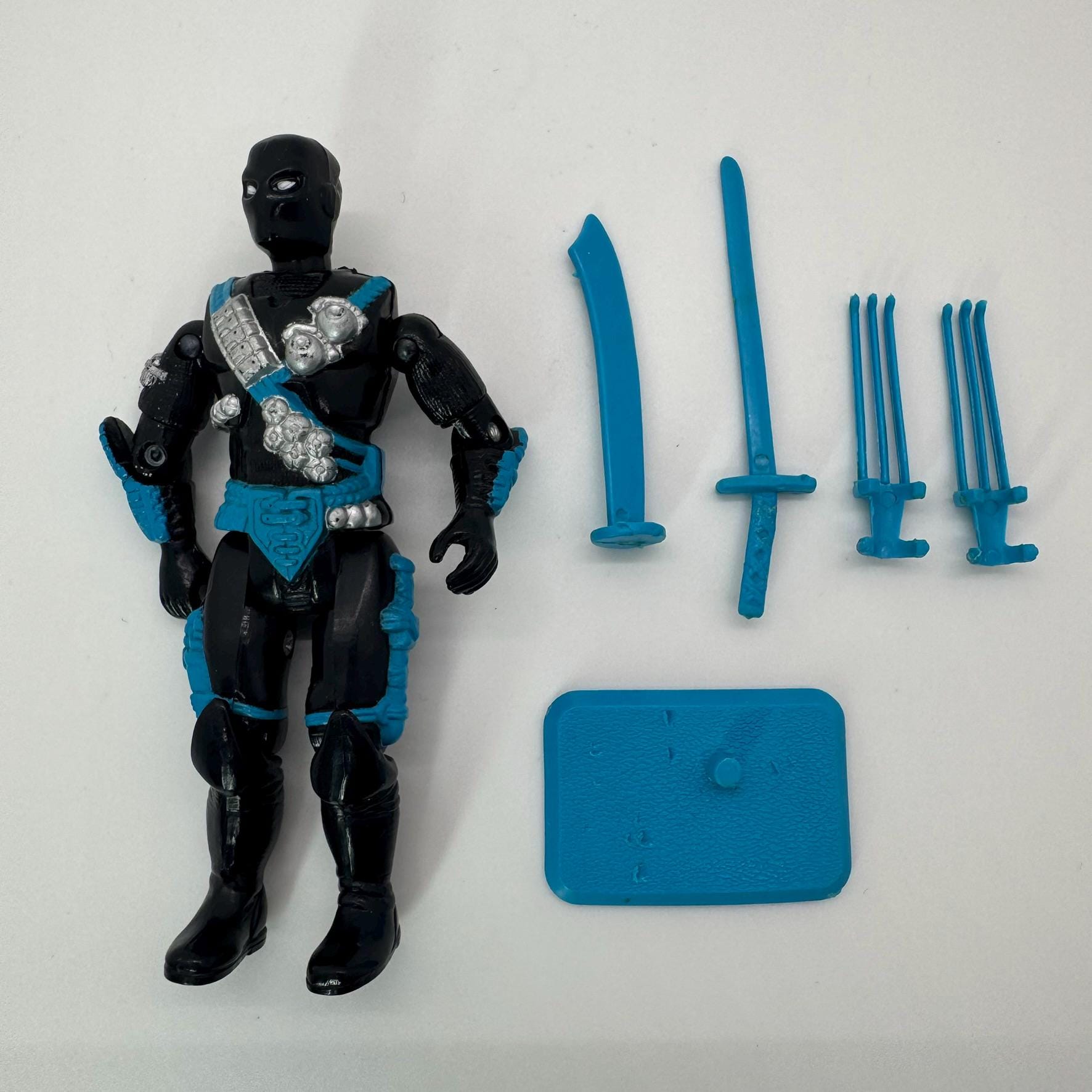 Vintage 1992 Hasbro Gijoe Ninja Force Snake Eyes Figure Weapons