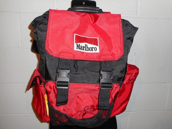 Vintage Marlboro Hiking Padded Backpack 12"x17"x5"