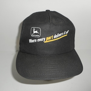 Vintage Where Every Part Delivers it All John Deere Snapback Hat Cap USA