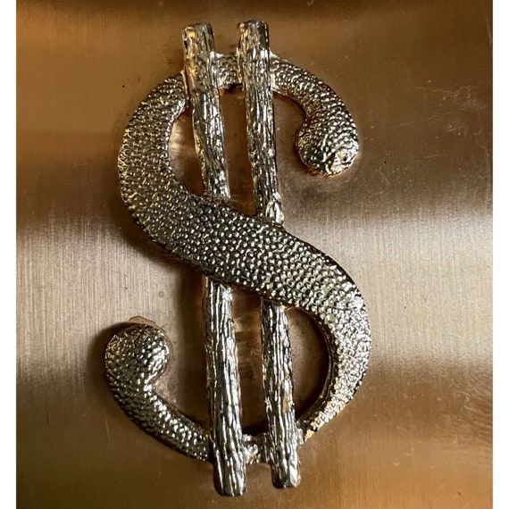 Vintage Metal Gold Dollar Sign Petty Cash Money Clip … - Gem