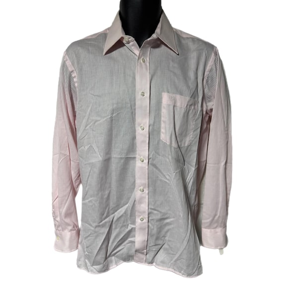 Chemise boutonnée vintage Christian Dior à rayures roses, taille