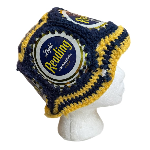 ヴィンテージ読書灯 プレミアムビール缶 ニットかぎ針編みバケット