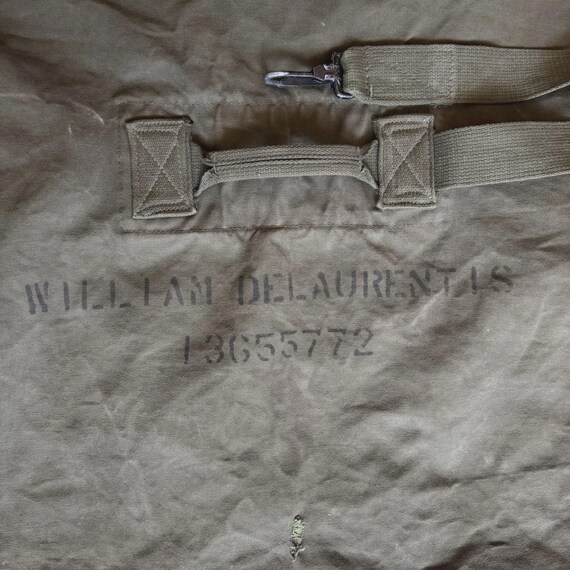 SNT1742 米軍実物 パックボード ベトナム戦争 当時物 希少品 ベトナム戦争時代の米軍ダッフルバッグ／シーバッグ – キャンバス地OD