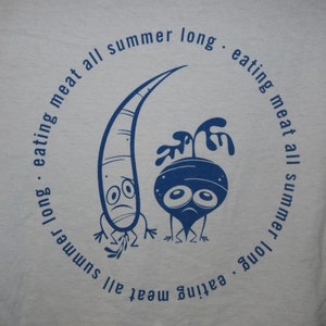 Vintage 90s Eating Meat All Summer Less Than Jake Punk Band T-Shirt XL image 3