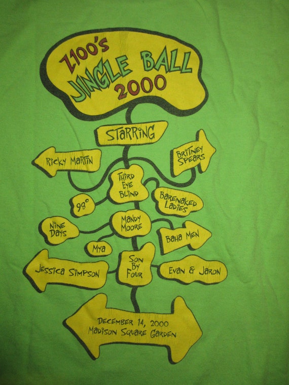 Vintage 2000 Z100 Jingle Ball Concert T-Shirt XL … - image 4