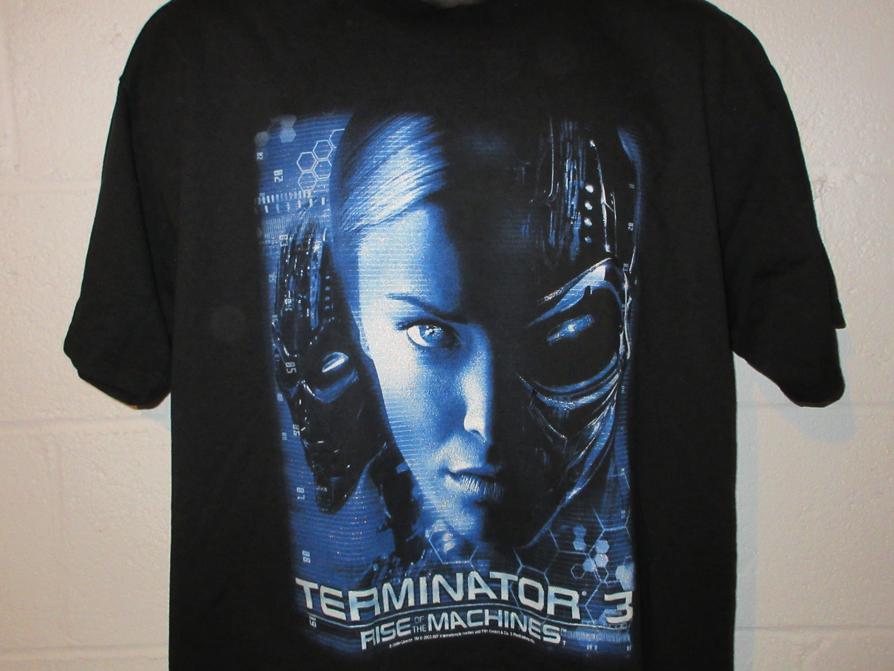 Vintage Terminator 3 T3 Rise of Machines Movie T-shirt Large 