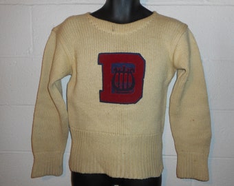 Vintage 1940s Bethlehem High School Pennsylvania Band Letterman Sweater XS/S