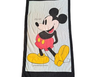 80's ビンテージ ミッキーマウス ビーチタオル disney アンティーク 80's ビンテージ ミッキーマウス ビーチタオル disney アンティーク