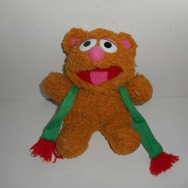 Vintage 80s 1987 Henson Associates Baby Fozzie Muppets Plush Toy Doll 8"