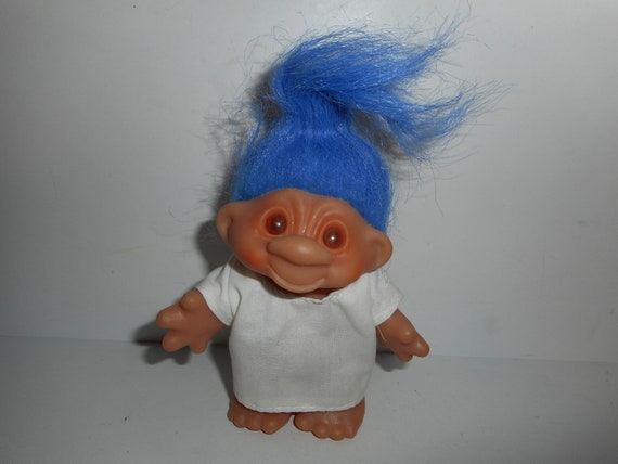 blue hair troll doll