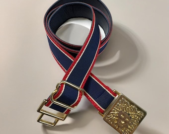 Vintage Anne Klein Studio NYC Gold Lion Buckle Womens Belt Red White 1976 Anne Klein | Accessories | Vintage Anne Klein Studio Nyc  main image 3