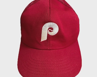 Vintage Philadelphia Phillies Hat 90s Fitted Cap Roman Throwback