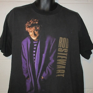 Vintage 90s Winterland Rod Stewart Live Tour T-Shirt XL