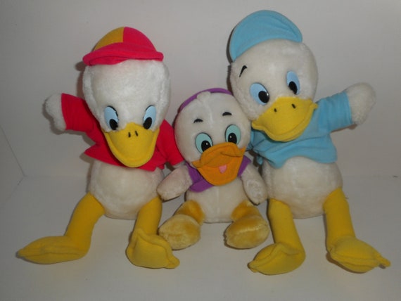 Vintage 80s Disney Ducktales Huey Dewey Plush Toy Dolls Lot Etsy