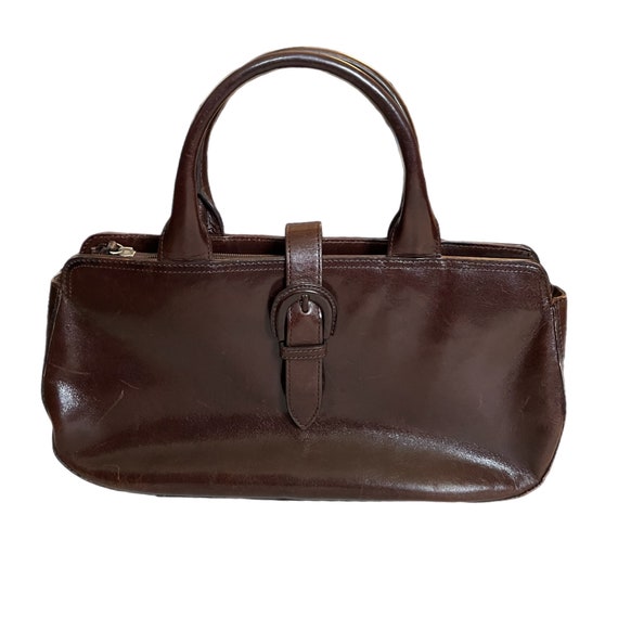 Vintage Kenneth Cole Brown Leather Shoulder Bag Pu