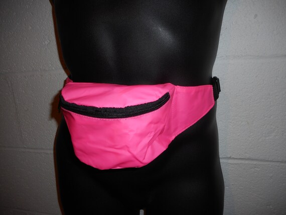 Vintage Neon Hot Pink Fanny Pack Messenger Bag