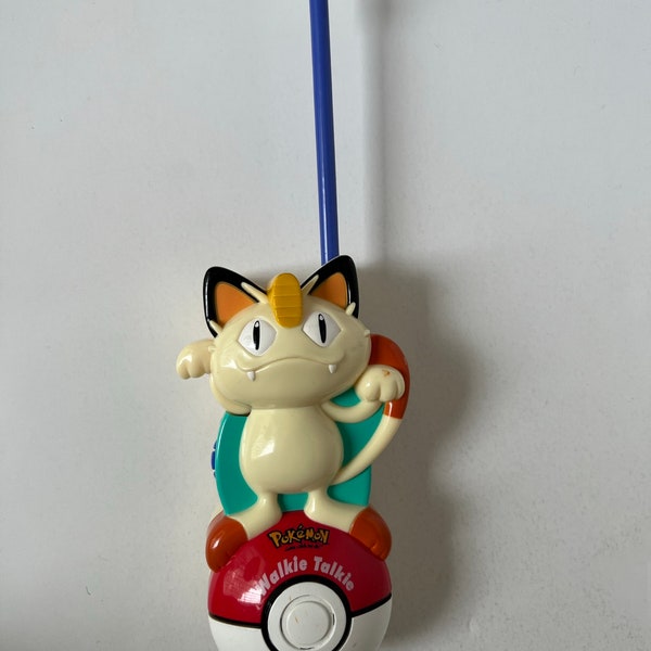 Vintage 1999 Nintendo Tiger Pokémon Meowth Walkie Talkie