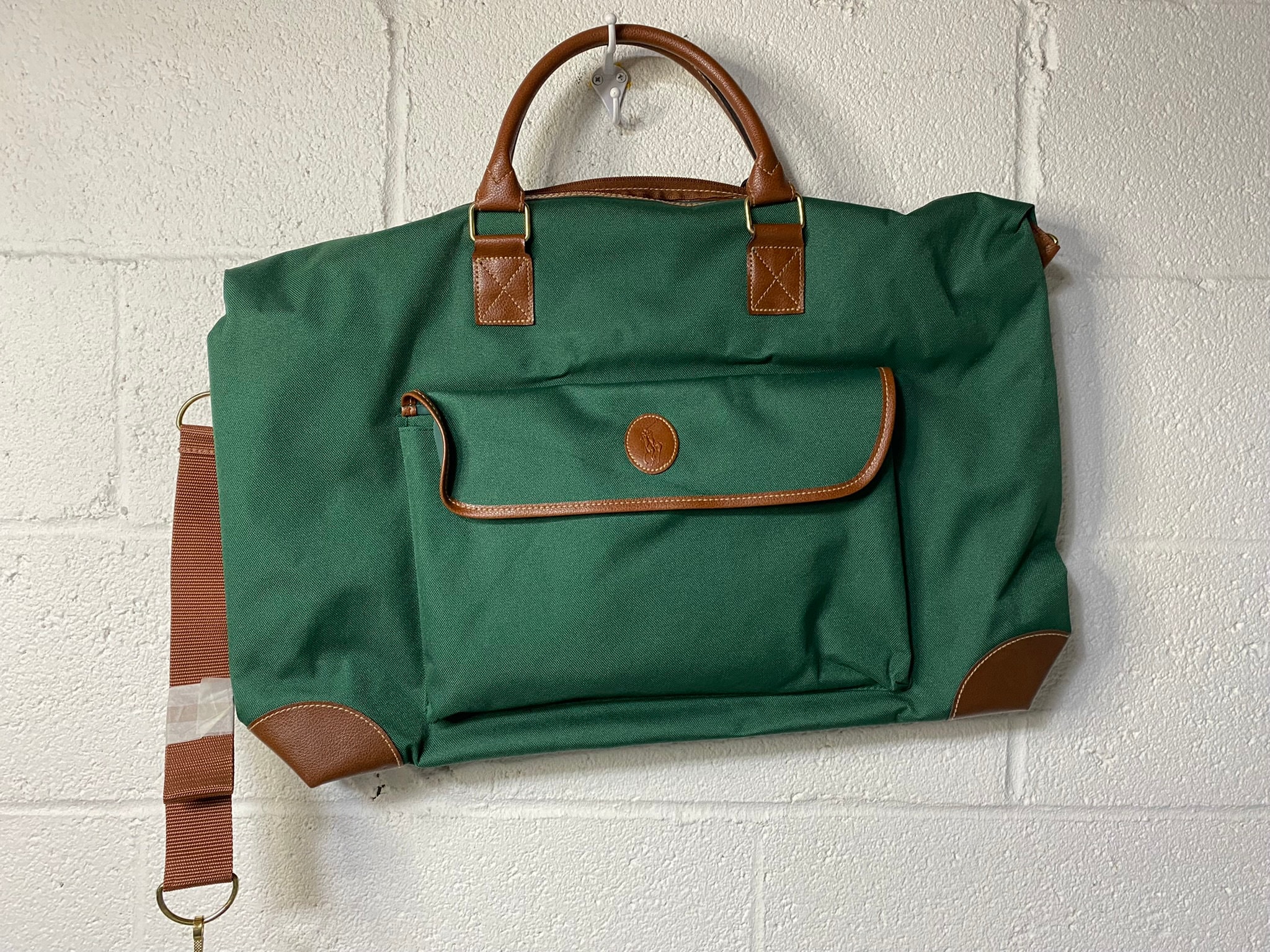 Leather weekend bag Polo Ralph Lauren Green in Leather - 36257047