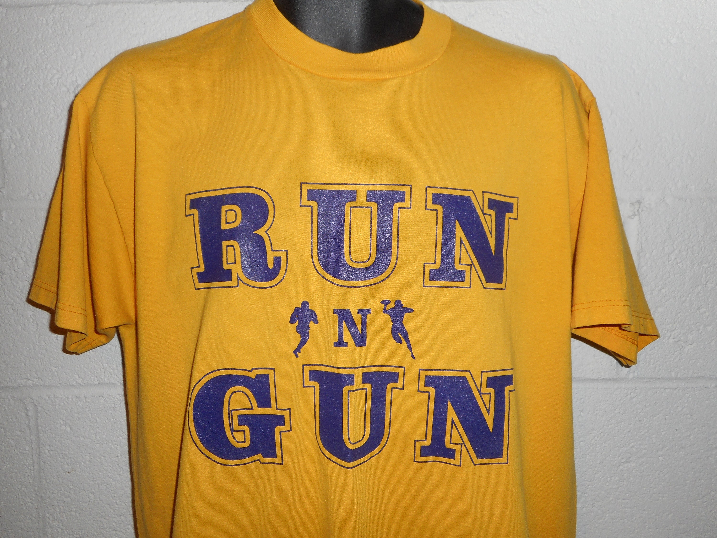 Vintage 90s Football Run N Gun 84 T Shirt Large Etsy