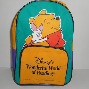 vintage Petit sac à dos enfant Winnie l'ourson porcinet 12 x 9 pouces