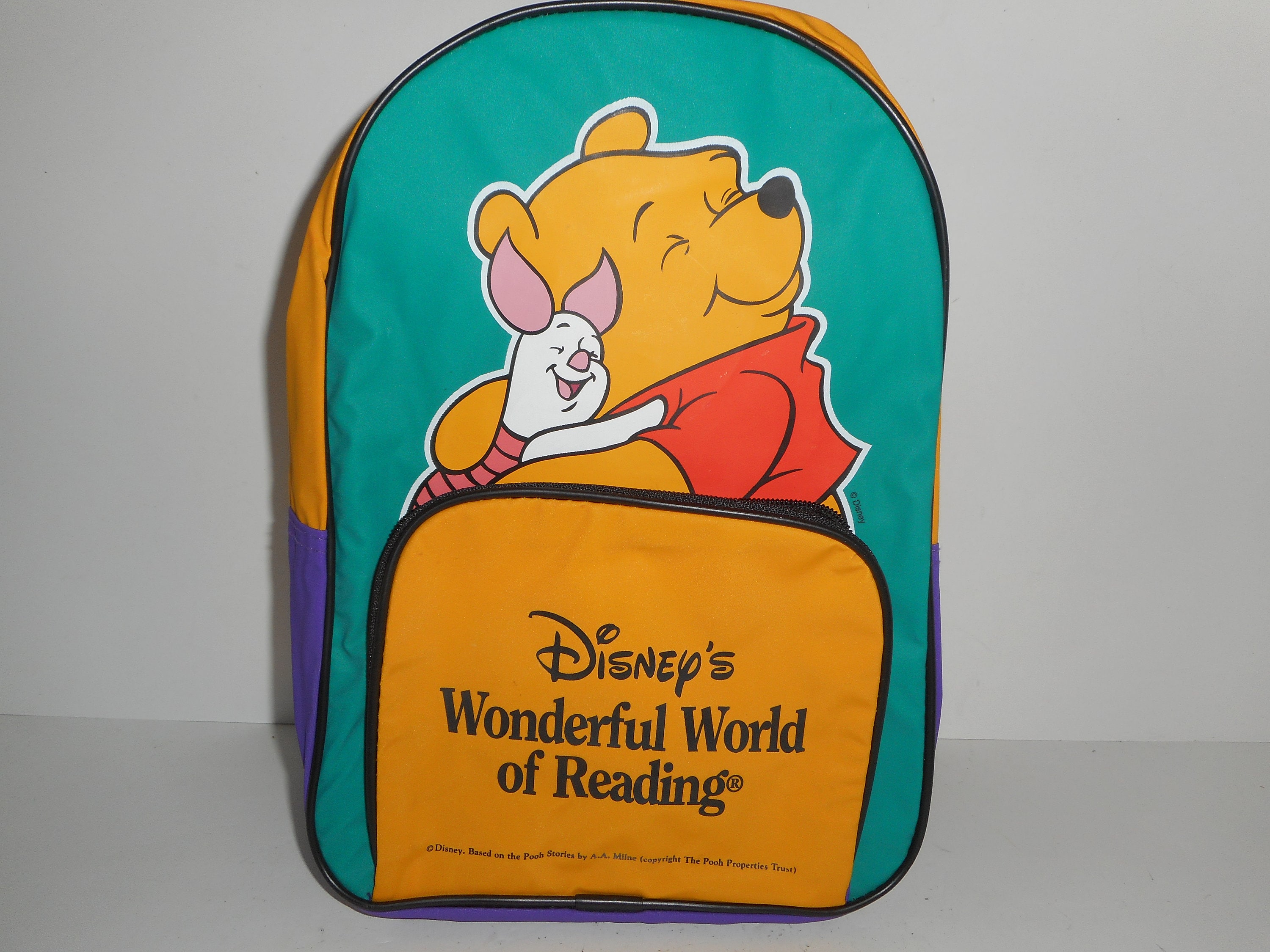 Vintage Kids Winnie the Pooh Piglet Bookbag Backpack Small 12x9 Etsy